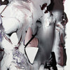 Abstract Marble Artwork | Mystique II 18x40" - Captivating black, white, and gray abstract landscape painting with fluid, expressive brushstrokes and a mesmerizing, ethereal aesthetic.