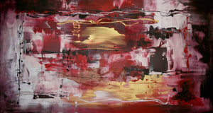 Vibrant Abstract Landscape | Bold Earthy Tones, Dramatic Brushstrokes, Expressive Artwork