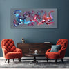 Vibrant abstract landscape painting | Orchid Paradise 30x72"