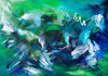 Green Canvas Art | Breath Of The Sea | 28x40" - Paresh Nrshinga Abstract Art