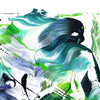 Expressive Abstract Painting | Vibrant Emerald Whirlwind on Large Canvas
