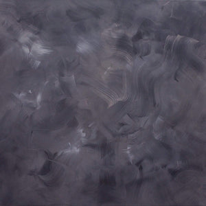 Taupe Canvas Art | Shades Of Stillness 110x110cm - Abstract landscape painting featuring soft, earthy brushstrokes in shades of gray and brown, creating a calming and serene atmosphere.