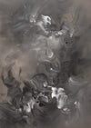 Serene Monochrome Abstract | Whispers of Shadows 34x48" Canvas Art