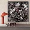 Vibrant Abstract Art | Dynamic Monochromatic Painting | Dramatic Brushstrokes on Large Canvas