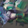 Vibrant Abstract Art | Swirling Brushstrokes of Green, Purple, and Gold