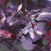 Vibrant Abstract Canvas Painting | Intense Swirls of Purple, Pink, and Black