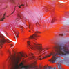 Vibrant Red Canvas Art | Powerful Abstract Painting with Swirling Red and Pink Brushstrokes