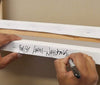 Minimalist artwork featuring handwritten expressive text on a white background.