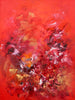 Vibrant Abstract Landscape | Bold Red Hues and Flowing Brushstrokes | Expressive Paresh Nrshinga Original Painting
