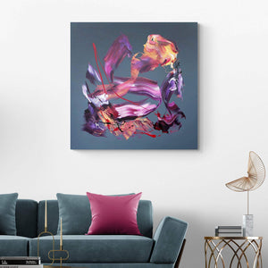 Vibrant Abstract Art | Energetic Brushstrokes in Bold Colors on Canvas