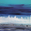 Peaceful Abstract Landscape - Serene Blue Skies, Reflective Waters