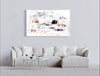Large abstract landscape art | Silver Spring 36x60" canvas painting featuring earthy colors and modern brushstrokes, suitable for contemporary home or office decor.