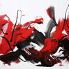 Vibrant Abstract Art | Bold Red and Black Brushstrokes