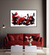 Vibrant Abstract Landscape | Bold Red and Black Expressionist Painting