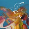 Contemporary Artwork | Summer In The City II 100x100cm
Vibrant abstract painting with swirling, colorful brushstrokes in earthy tones against a bright blue background. Showcases the artist's bold, expressive style.