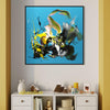 Vibrant Abstract Art | Expressive Brushstrokes in Bold Colors | 100x100cm Canvas Painting