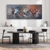 Earthy Abstraction: Vibrant Canvas Art for Modern Dining