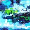 Teal Abstract Art | Underwater Kingdom I 36x72"