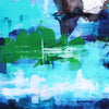 Teal Abstract Art | Underwater Kingdom I 36x72"
Vibrant abstract landscape painting with earthy tones and bold brushstrokes, evoking an underwater scene with lush greenery and flowing waters.