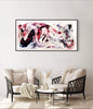 Vibrant Abstract Landscape on Canvas | Snowflake Waltz 30x60"