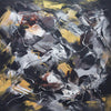 Bold Abstract Painting | Vibrant Brushstrokes in Earthy Tones 100x100cm