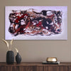 Extra large abstract landscape painting "Secret Garden" on canvas, featuring a vibrant and dynamic composition of bold colors, fluid shapes, and expressive brushstrokes, showcasing the artistic talent of Paresh Nrshinga, a renowned British abstract artist.