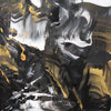 Pollock Art | Moonlight Over Paris 100x130cm - Earthy abstract landscape with bold, sweeping brushstrokes in shades of brown, black, and yellow against a dark background, creating a dramatic, expressive modern art piece.