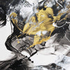 Expressive Abstract Art | Golden Dust 36x48"
Vibrant abstract painting with bold black, white, and golden brush strokes creating a dynamic, emotive landscape.