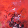 Vibrant Red Abstract Painting | Fiery Brushstrokes on Canvas