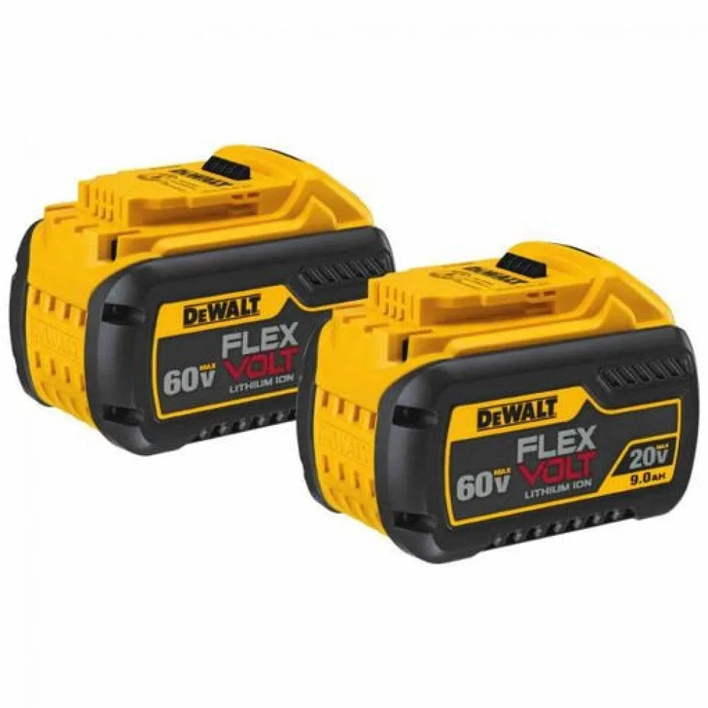 Dual Pack of DeWalt DCB609-2 20/60V MAX Flexvolt Li-Ion Batteries