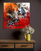 Vibrant Abstract Art | Large Contemporary Painting with Fiery Hues and Dynamic Strokes on Canvas