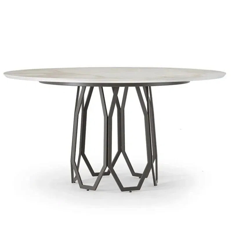 Gemstone Geometric Base Round Dining Table