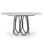 Gemstone Geometric Base Round Dining Table