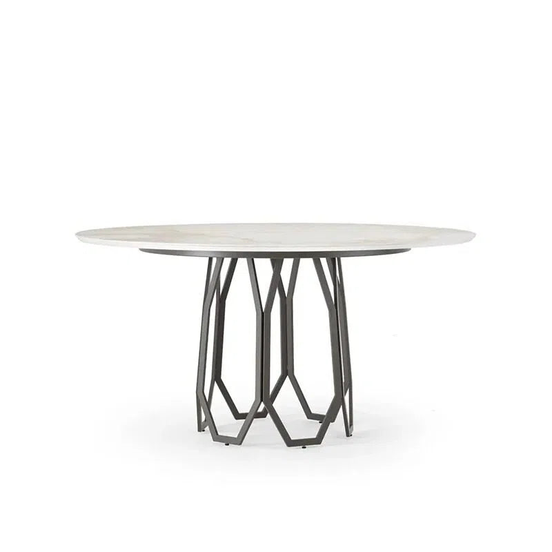Gemstone Geometric Base Round Dining Table