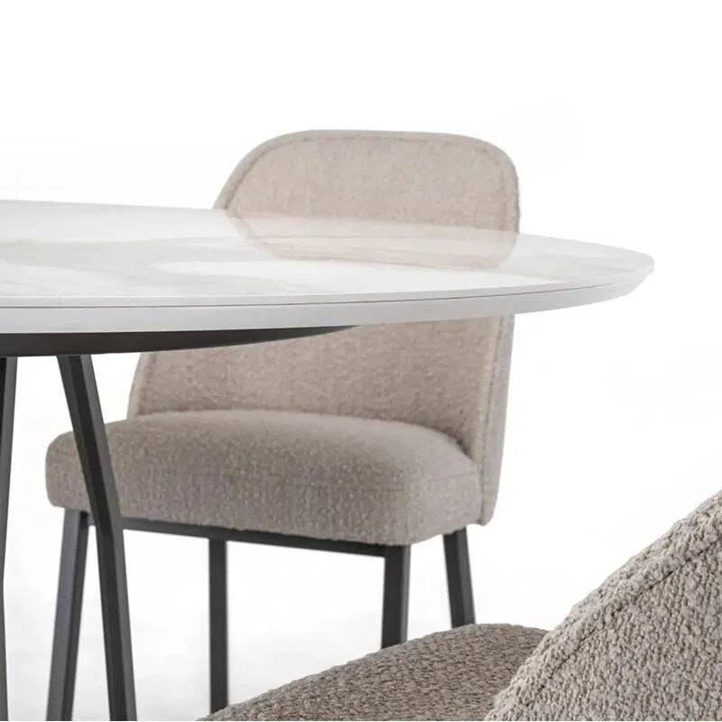 Gemstone Geometric Base Round Dining Table