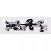 Monochrome abstract art depicting a fluid, organic shape with intricate patterns and textures. The black and white design creates a striking, minimalist aesthetic. The artwork appears to be a large-scale abstract landscape painting suitable for a modern or contemporary space.