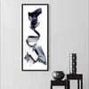 Expressive Abstract Art | Fluid Brushstrokes in Purple and Gray | Modern Wall Decor