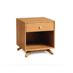 Solid Wood Nightstand With Single Drawer