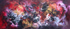 Expansive Abstract Art | Vibrant Blend of Earthy Colors, Dramatic Brushstrokes, and Captivating Composition in 30x72" Canvas
