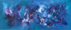 Blue Canvas Painting | Magical 30x72" Abstract Landscape