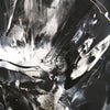 Black and white abstract artwork with bold, expressive brushstrokes and dramatic contrasts, creating a captivating modern art impression.
