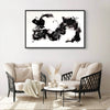 Black and White Abstract Art | Dancing in Your Shadow 30x48"