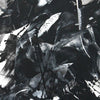 Striking abstract black and white landscape painting featuring bold, expressive brushstrokes and contrasting tones of gray, creating a captivating modern art piece.
