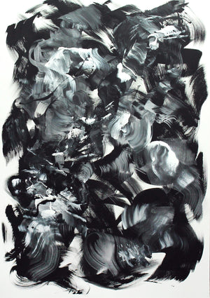 Abstract Black and White Art | Defining Moment I 34x48"
A bold, expressive abstract painting featuring striking brushstrokes in contrasting black and white tones, creating a dynamic and captivating visual composition.