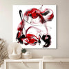 Vibrant Abstract Painting | Bold Swirls of Red and Black | Modern Art Decor
