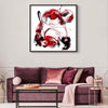 Vibrant Abstract Painting | Bold Brushstrokes and Striking Crimson Hues | Captivating Modern Art for Contemporary Home Decor