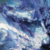 Shimmering Blue Abstract Artwork | Vibrant Mermaid-Inspired Painting on Canvas