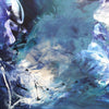 Serene Blue Abstract Art | Mermaid Dance 43x43"