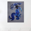 Bold blue abstract art | Vibrant brushstrokes on canvas | Modern artwork in earthy colors