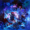 Expressive Abstract Painting | Vibrant Blue and Purple Brushstrokes | Captivating Modern Art